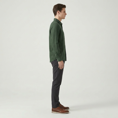 Creston Men's Casual Cotton Long Sleeve Shirt | Button