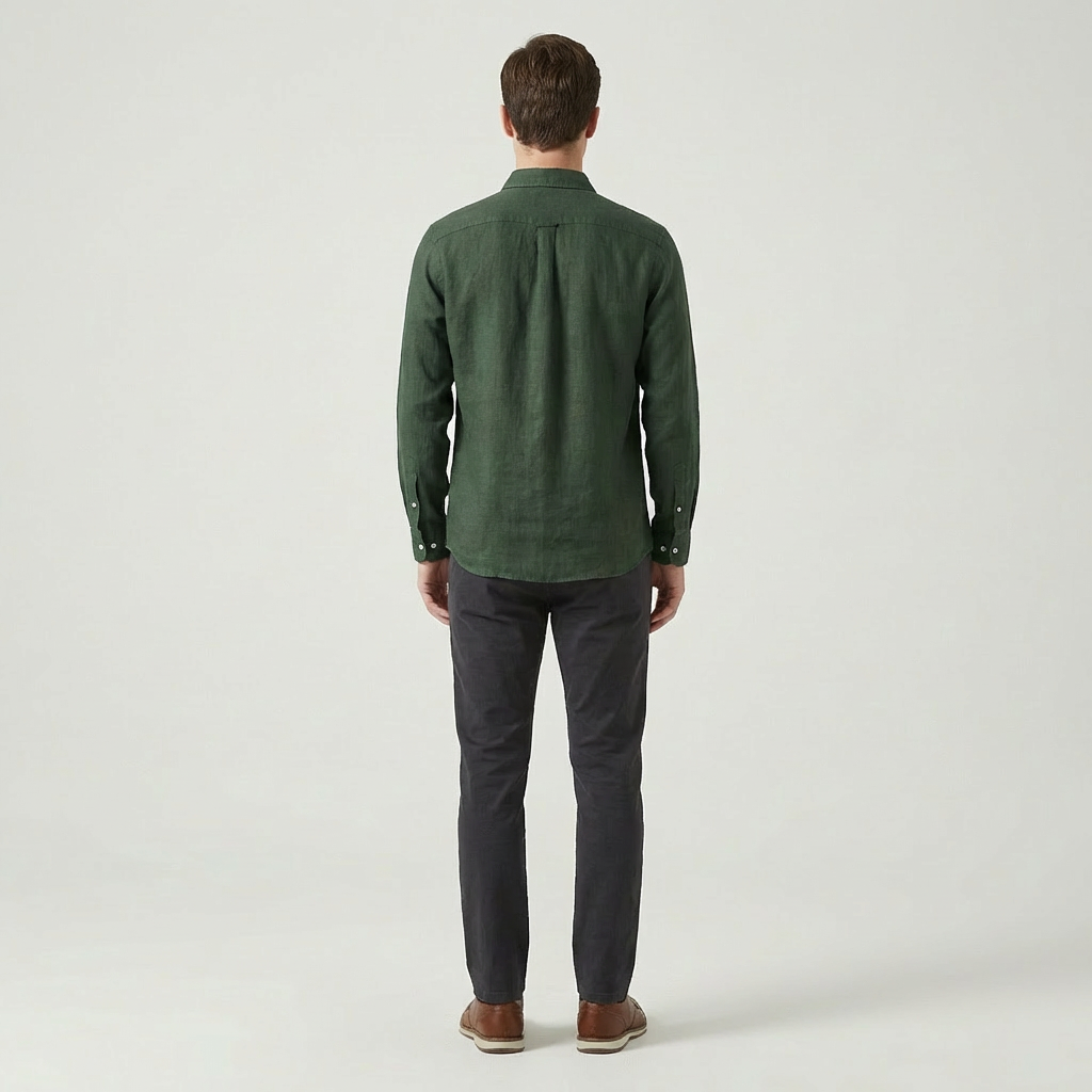 Creston Men's Casual Cotton Long Sleeve Shirt | Button