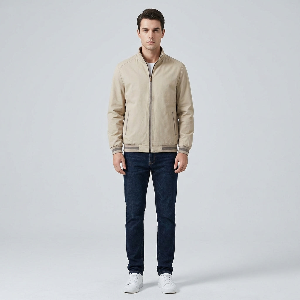 Rivaro Men's Lighweight Winter Jacket | Zipper