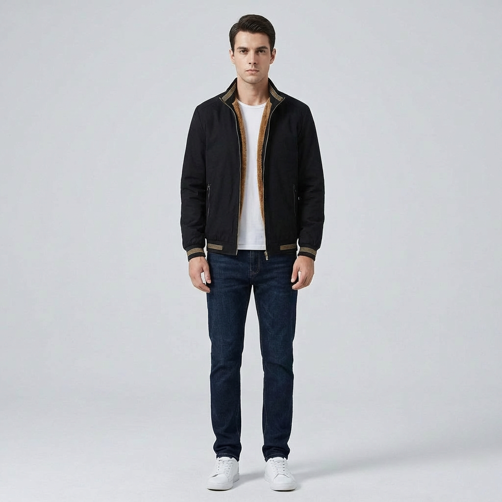 Rivaro Men's Lighweight Winter Jacket | Zipper