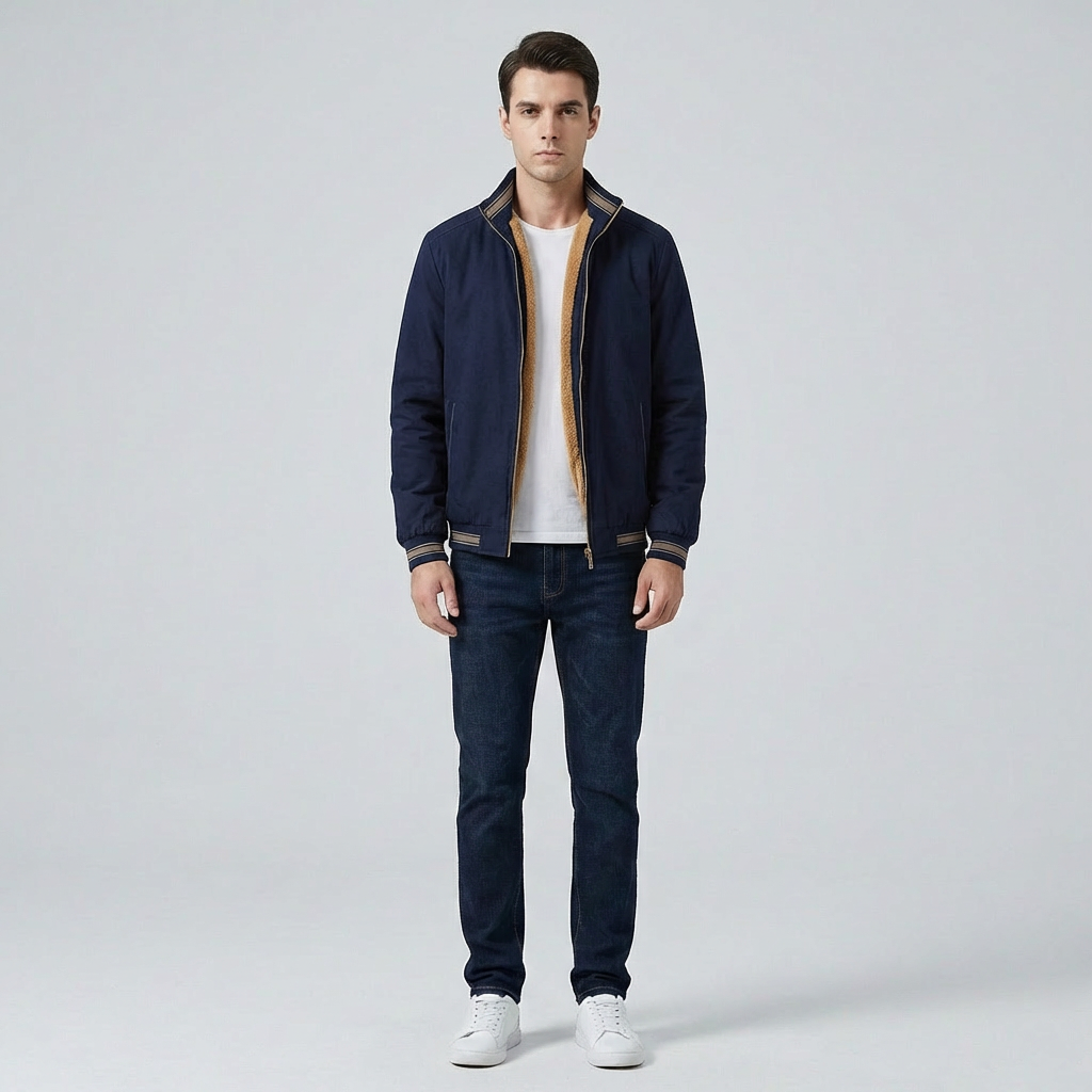 Rivaro Men's Lighweight Winter Jacket | Zipper