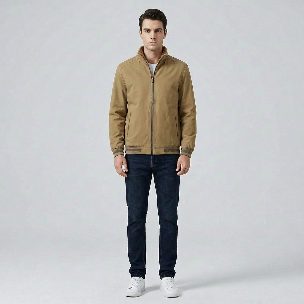 Rivaro Men's Lighweight Winter Jacket | Zipper