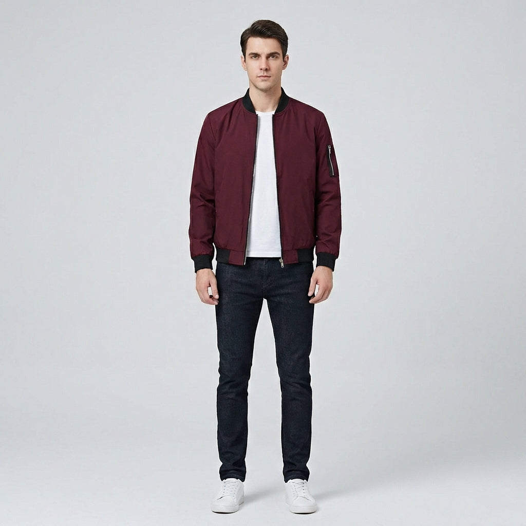 Northway Men's Casual Bomber Zipper Jacket | Winter